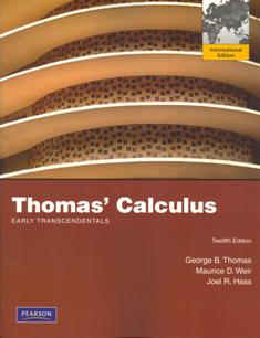 Thomas' Calculus Early Transcendentals 12/e
