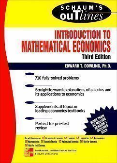 Schaum's Outline of Introduction to Mathematical Economics 3/e